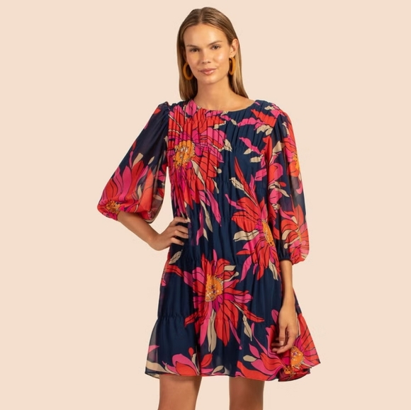 Trina Turk Women's A Line Floral Dress - Picture 2 of 16